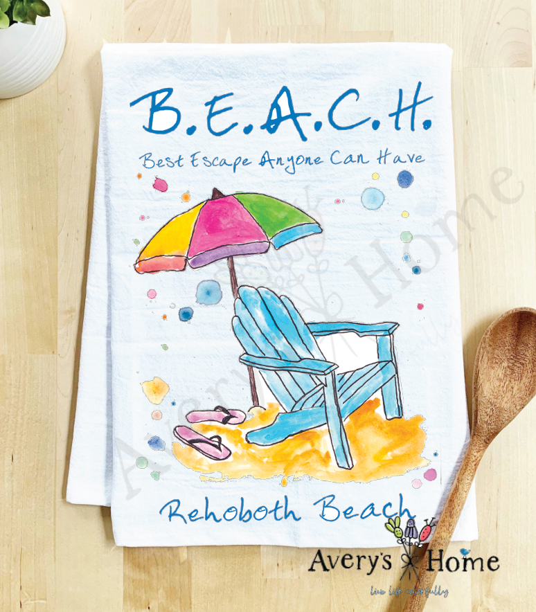 Avery's Home - Wholesale Tea Towel - Beach Vacation Souvenir Customizable Tea Towel32