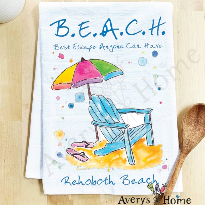 Avery's Home - Wholesale Tea Towel - Beach Vacation Souvenir Customizable Tea Towel32
