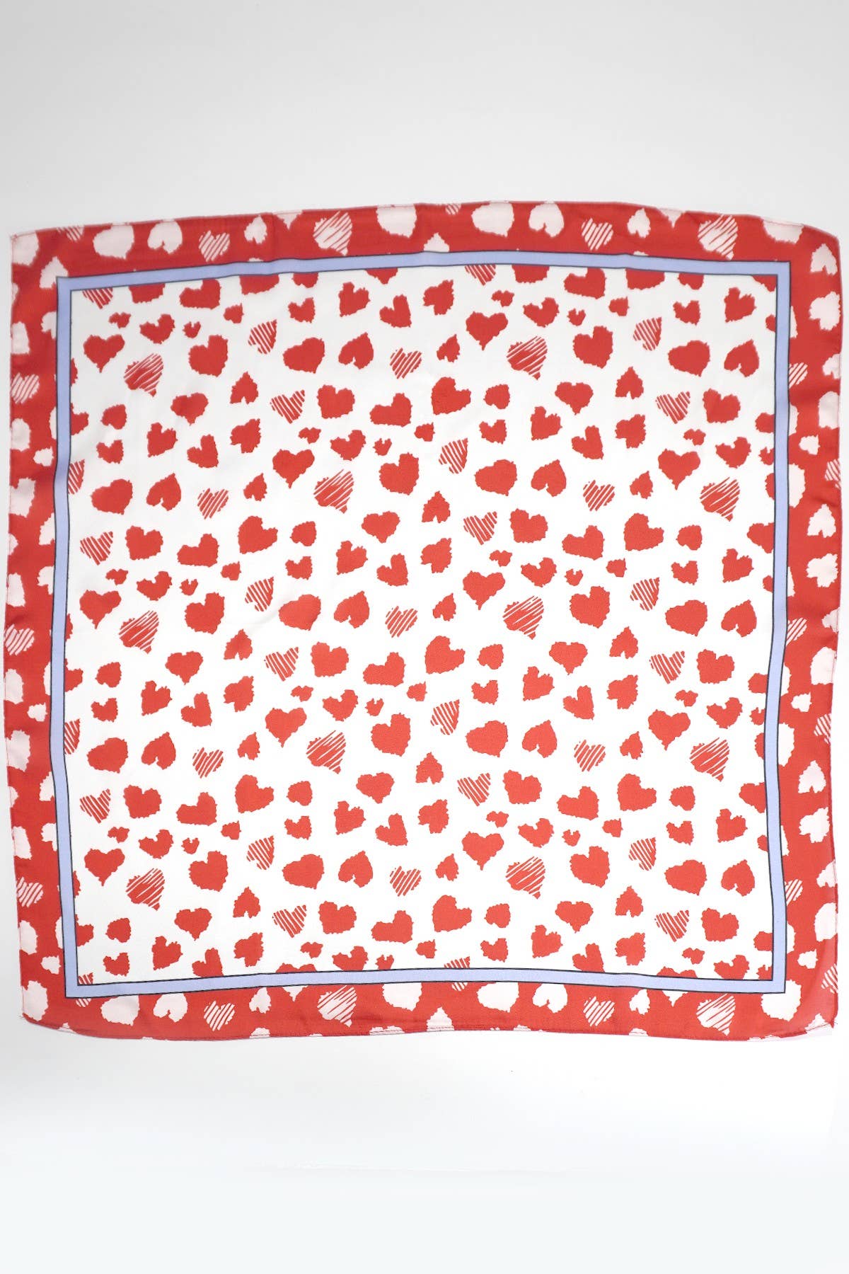 Rouge FOULARD BANDANA SOYEUX EN FORME DE CŒUR ROUGE POUR LA SAINT-VALENTIN | 40SC631 en vente sur Faire1