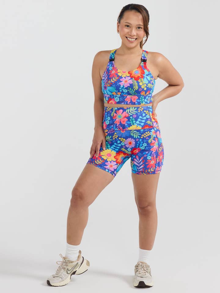 She Believed SleekFit Shortie Bike Shorts for wholesale by Mama Movement