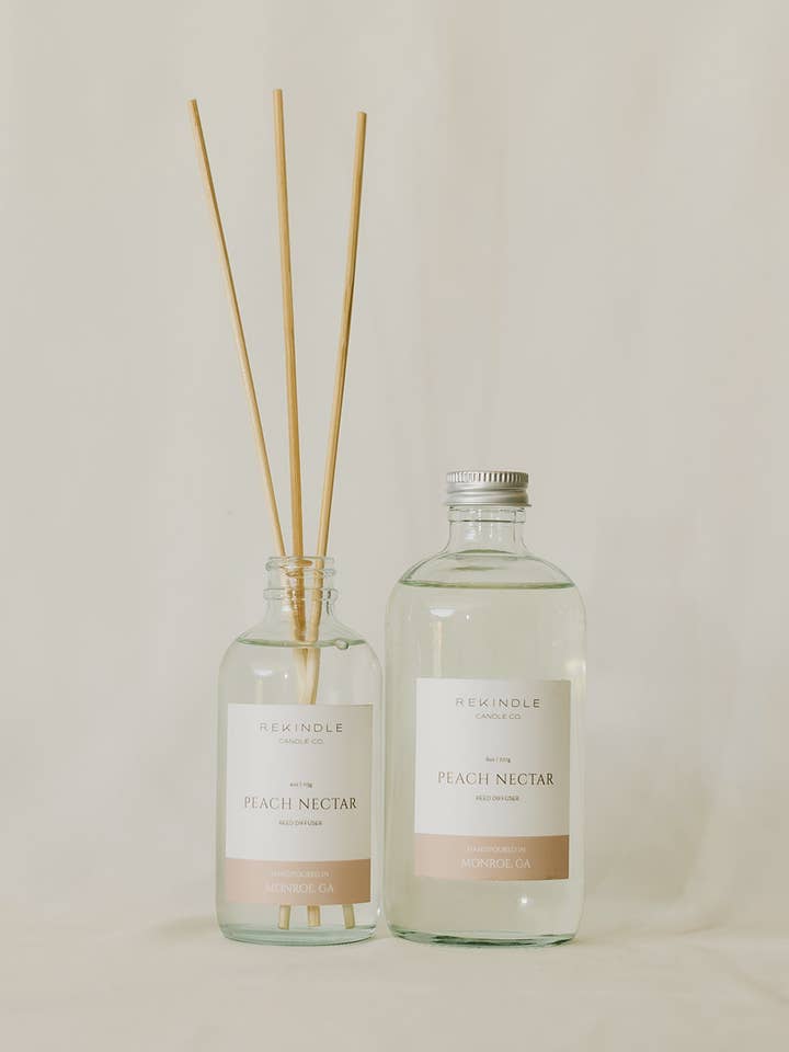 Peach Nectar Reed Diffuser (Discontinued) for wholesale by Rekindle Candle Co