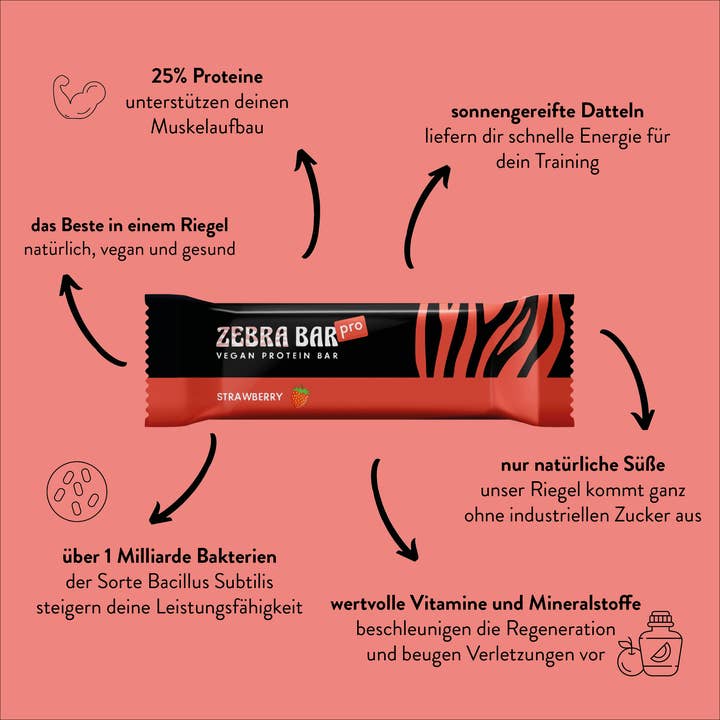 REMOVED BRAND - Vendita all'ingrosso Barrette - Vassoio fragola Zebra Bar (15 barrette)1