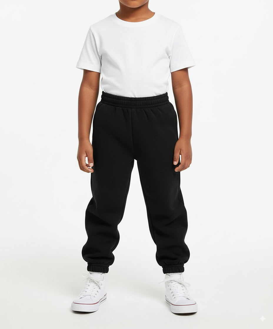 Unisex Fleece Sweatpants Black 2/3-16 for wholesale on Faire1