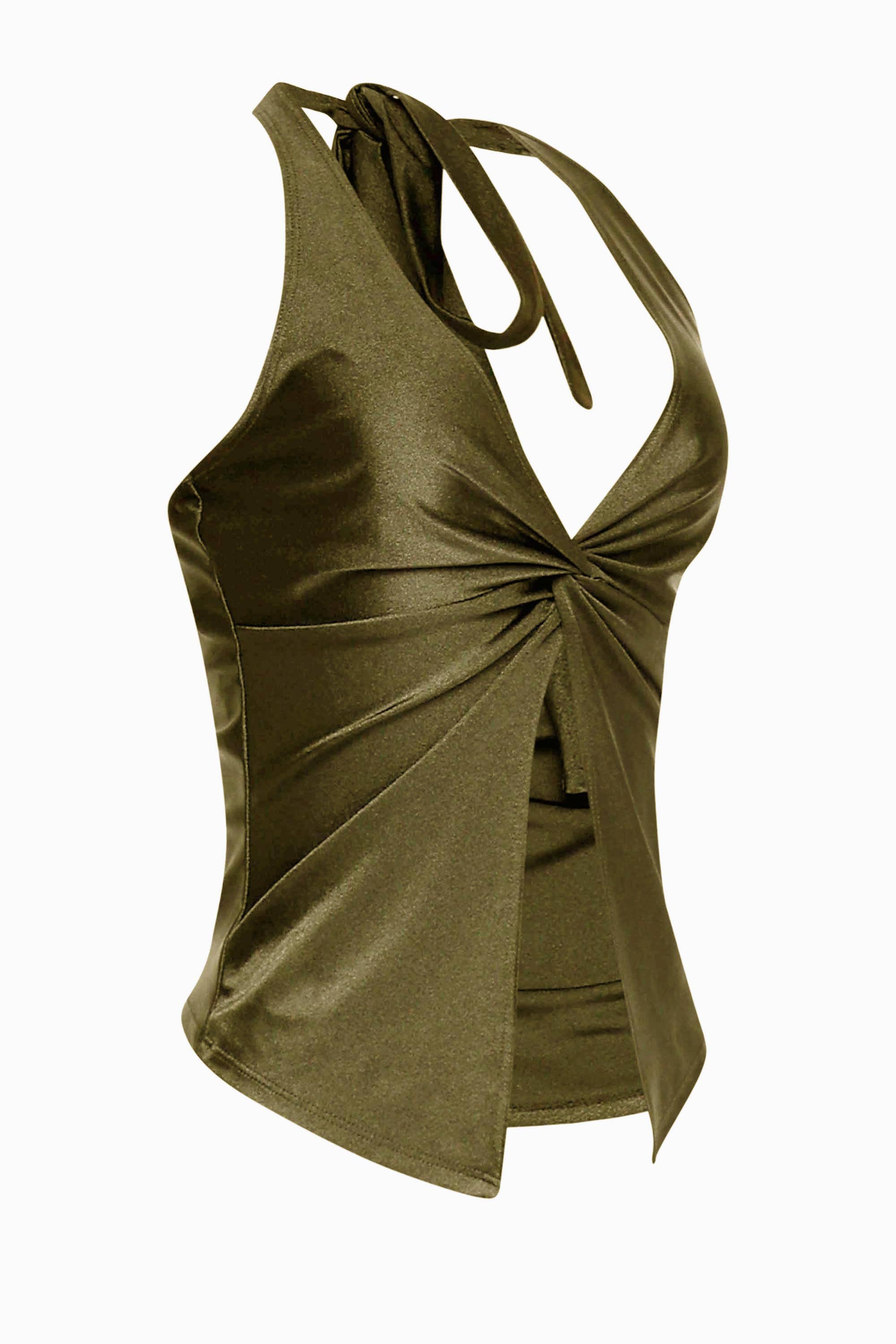 K Too - Wholesale Tank Top - Women's - NYLON HALTER TOP WITH KNOTTED FRONT9