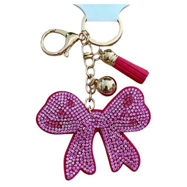 Bling Bag Charm with Keychain, Fashion Accessory for Keys, Purse, Backpack decor keychain bag for wholesale by Gold Blush