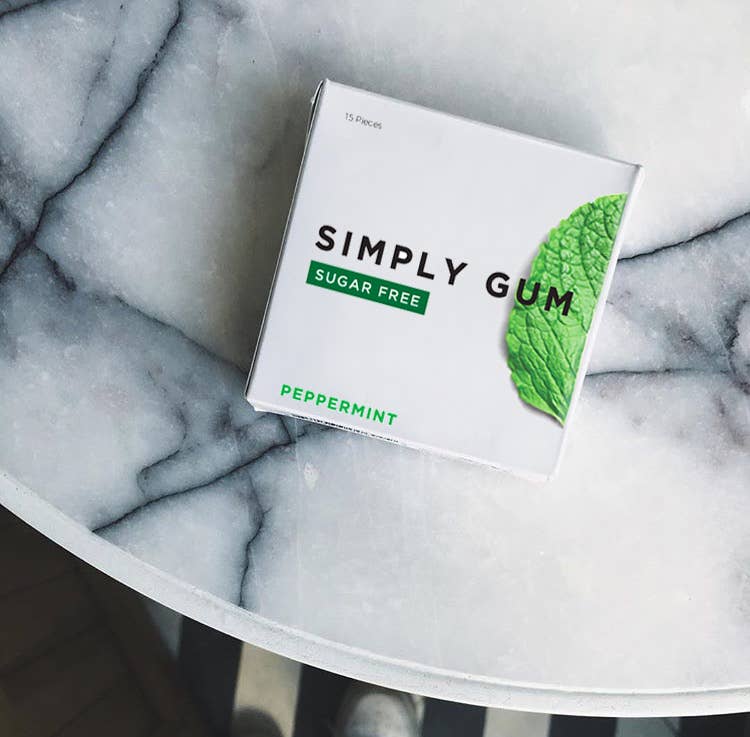 Simply Gum – wholesale Chewing gum – Sugar Free Peppermint Gum - Natural + Plastic-Free | 6 Pack3