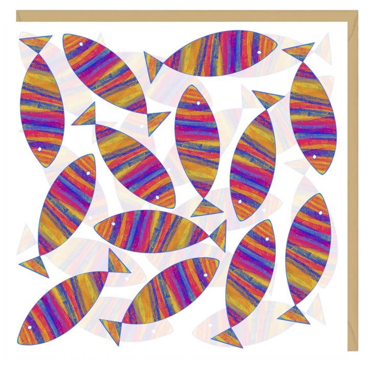 Rainbow Fish - kaart voor elke gelegenheid voor wholesale door Swanpool Paper