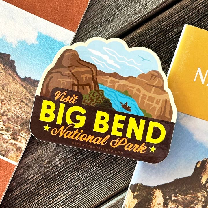 Bryan Spear Studio - Wholesale Sticker - Visit Big Bend National Park Sticker1