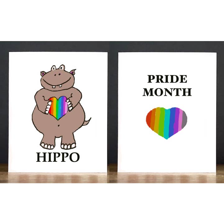 LGBTQ+: Hippo Pride for wholesale by Cards by Charlot