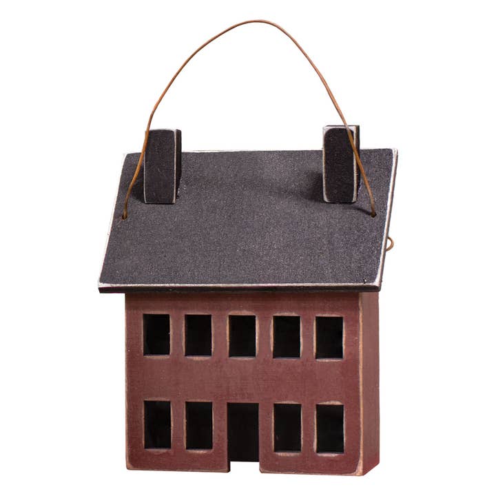 Ornamento per casa Saltbox bordeaux per la vendita all'ingrosso da parte di The Hearthside Collection