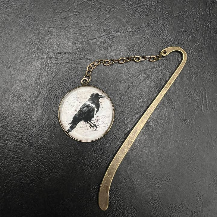 TerraSeaDesigns - Wholesale Bookmark - Black Raven Hook Bookmark1