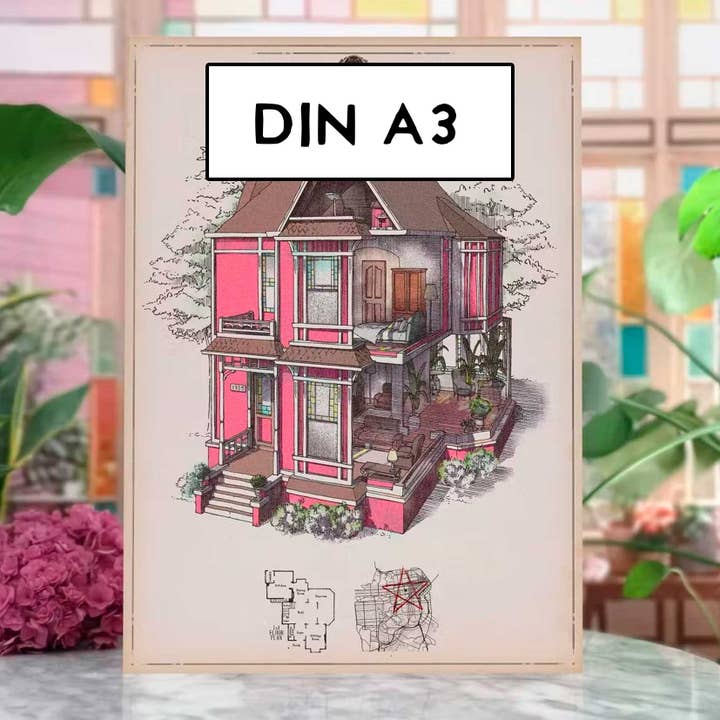 Haunted House - Charmed Manor - DIN A3 for wholesale by KikoIlustrador