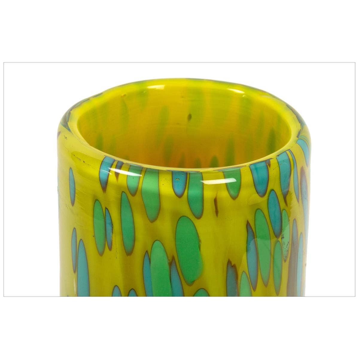 Truu Design - Wholesale Vase - Truu Design Bubble Glass Vase, Green/Yellow, 2 sizes2