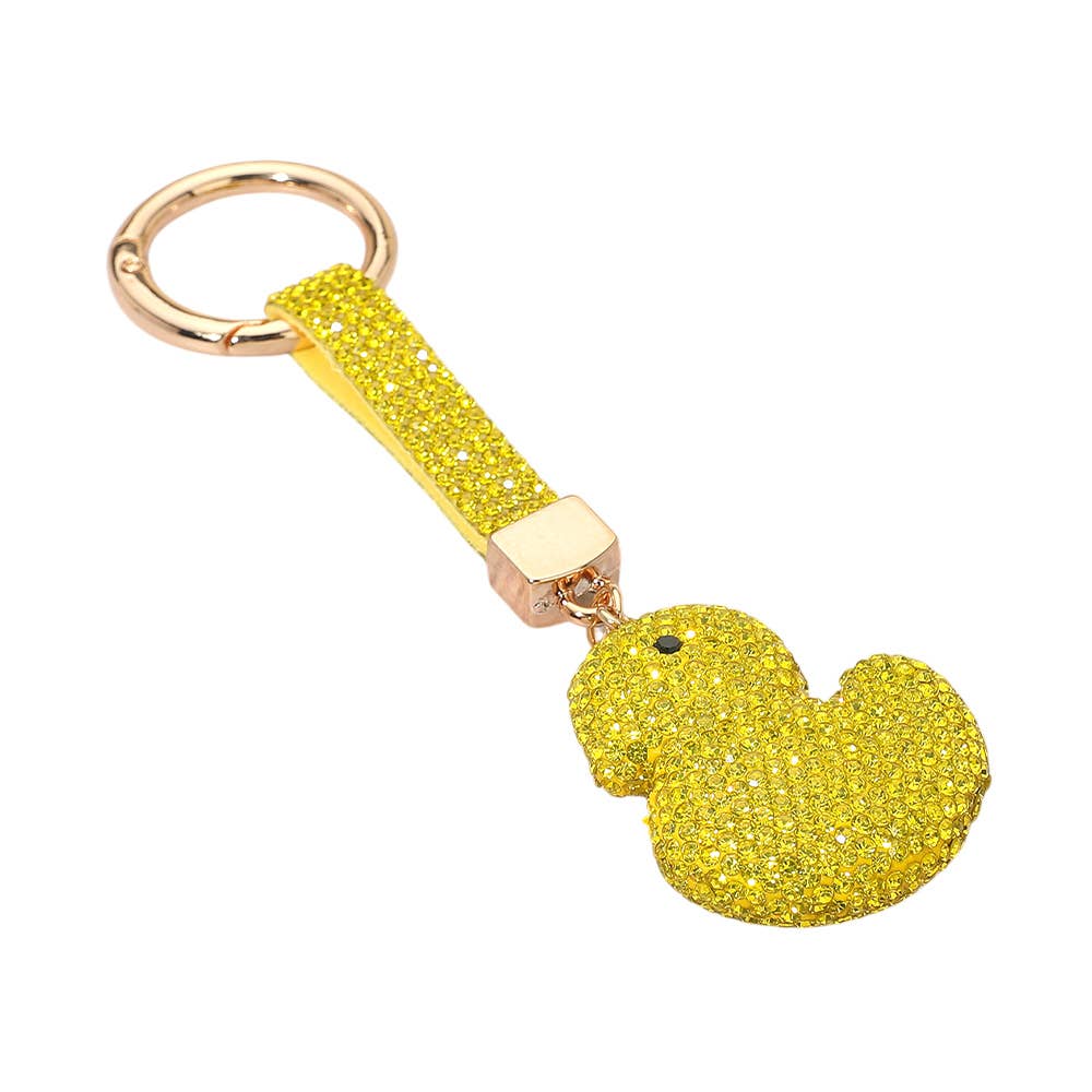 Sensibling Corp. - Wholesale Keychain - Women's - Bling Studded Duck Keychain / Bag Charm1