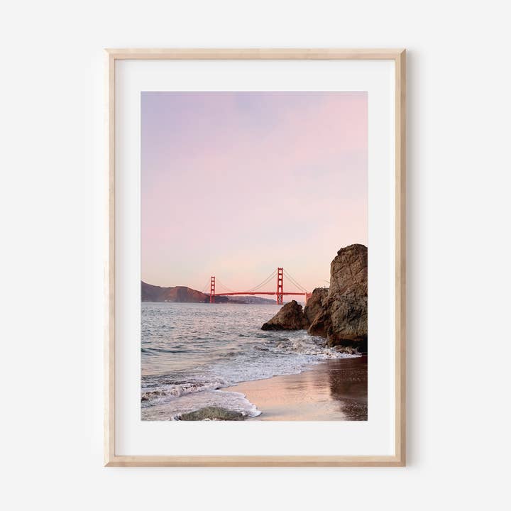 Golden Gate Bridge Sunset Print for wholesale by 17 Mile
