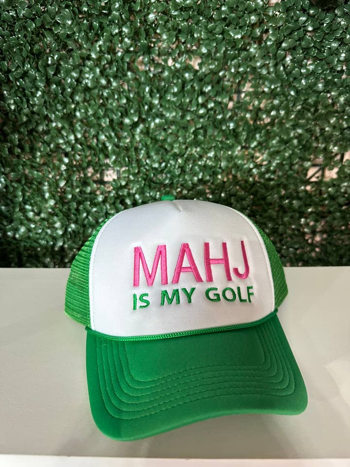 MAHJ is my Golf Embroidered Trucker Hat for wholesale by Lakely Claire Wholesale