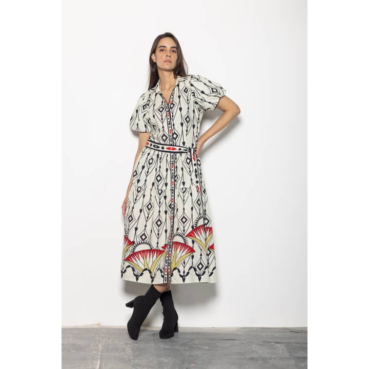 Robe Della à motifs flèches pour la vente par Maude-Vivante