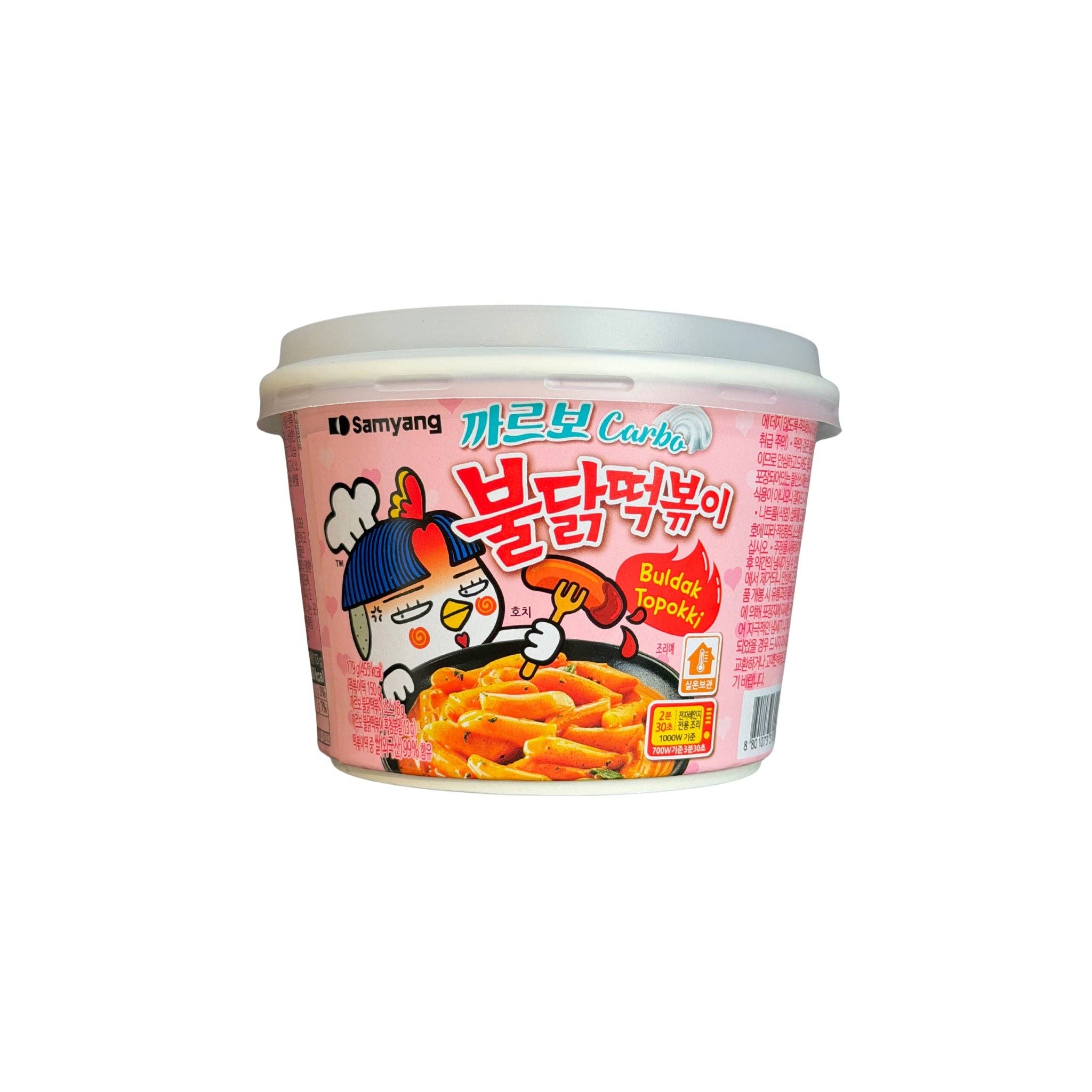 utoppa GmbH - Wholesale Ramen - Samyang Buldak Carbonara Hot Chicken Topokki Rice Cake 179g0