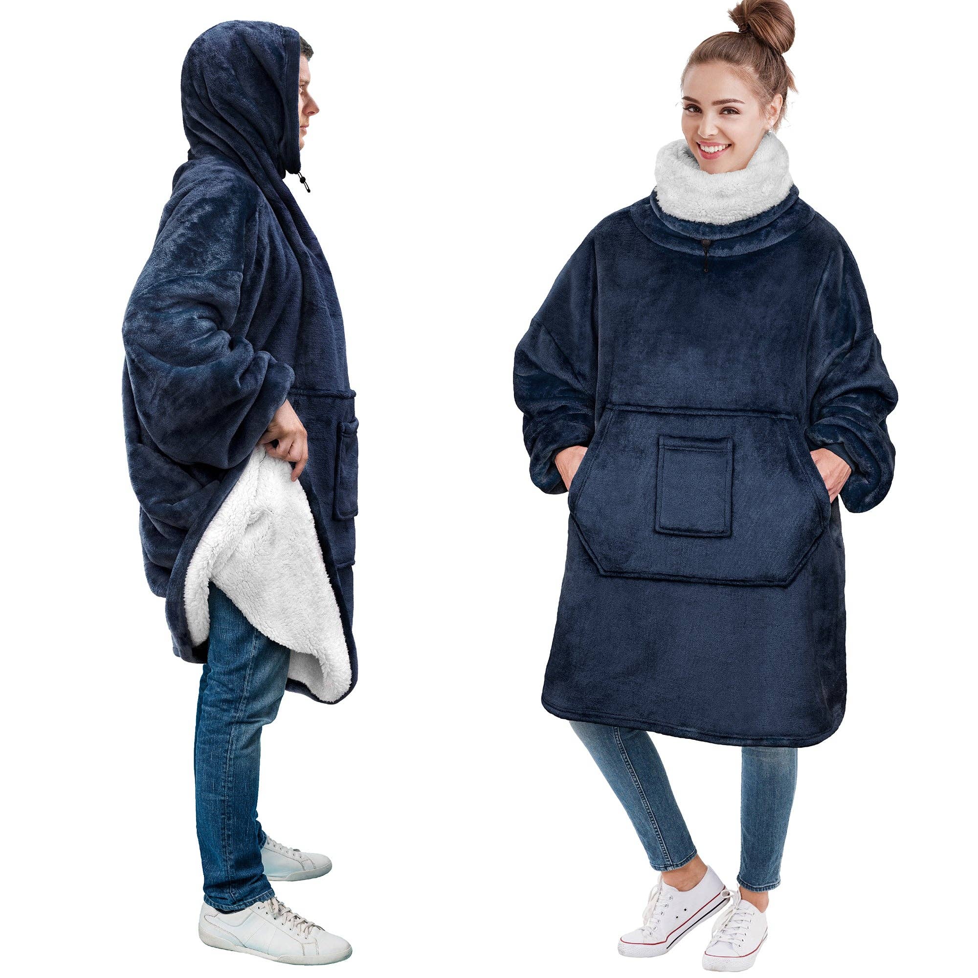Pavilia - Wholesale Throw Blanket - Neck Warmer Sweatshirt Hoodie Blanket7