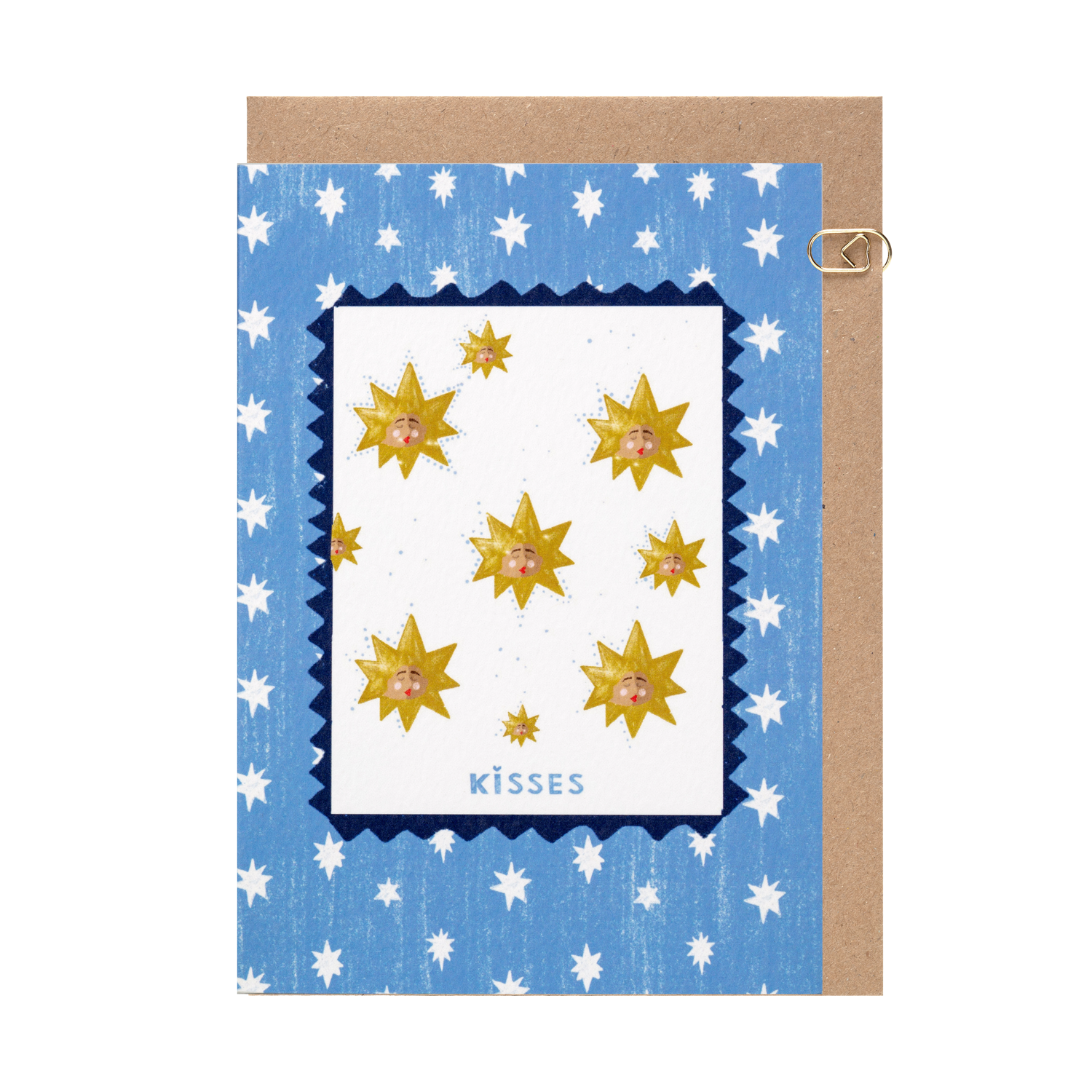 Meloo - Wholesale Love Card - Blue Celestial Kisses Card0