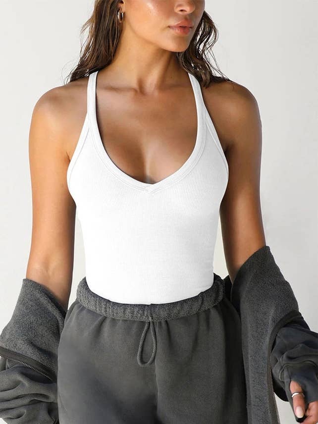 Ribbed Vest Slim Camisole Tank Top for wholesale by FULL TIME PURCHASE