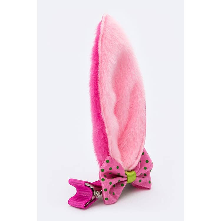 ASSORTED SOFT PLUSH BUNNY EAR HAIR CLIPS for wholesale on Faire1