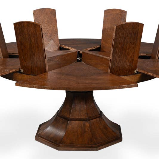 LOOMLAN - Wholesale Side Table - Giselle Jupe Extendable Wooden Dining Table32