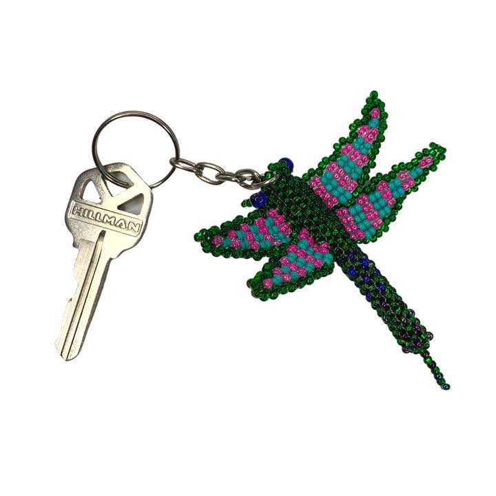 Lumily - Venta al por mayor Llavero - Mujer - Llavero de abalorios de semilla de libélula - Guatemala