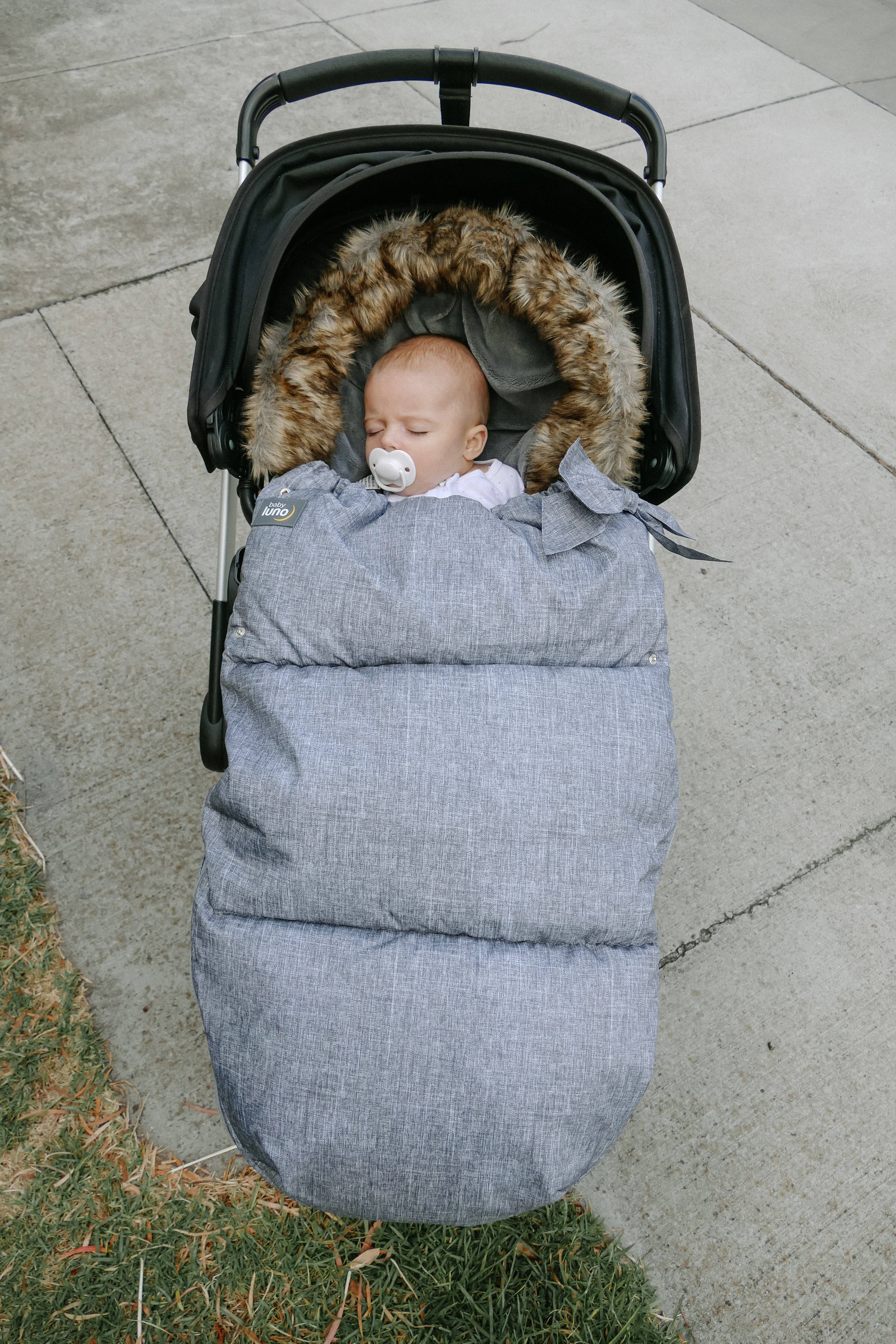 baby luno - Wholesale Pram cover/accessory - baby luno Nordic Footmuff Pram Liner - Chic Grey3