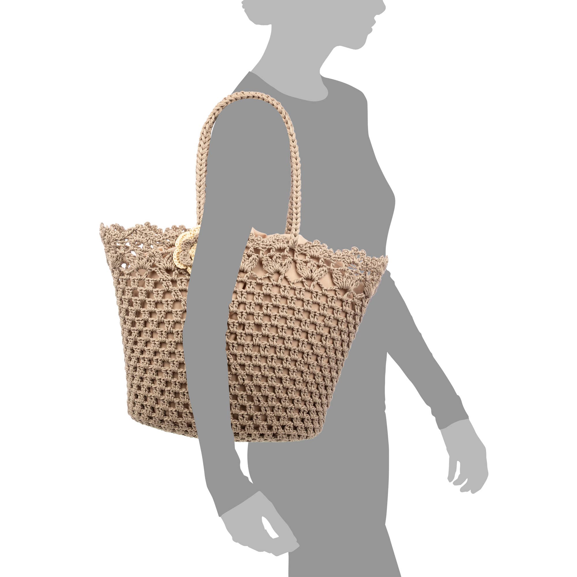 FIRENZE ARTEGIANI - Wholesale Beach Bag - Zeccone women's shoulder bag. Made of cotton, with tassel.6