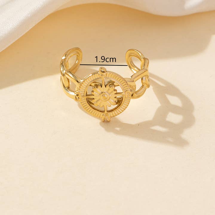 Adjustable ring Stainless steel 25BGA248 for wholesale by Blossom bijoux