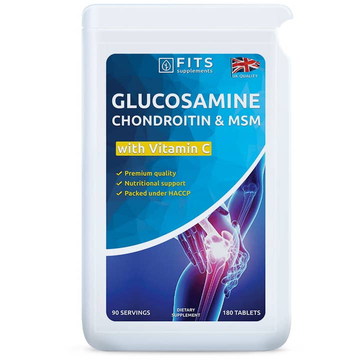 Glucosamina, Condroitina, MSM e Vitamina C 180 comprimidos por atacado de FITS