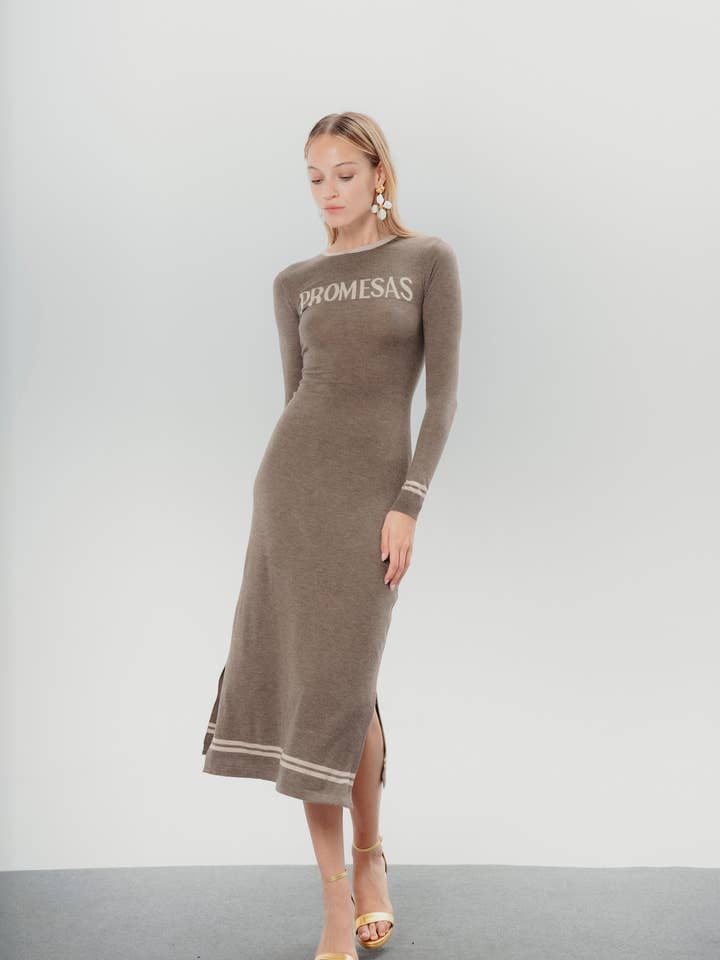 Dolores Promesas - Vente Robe – femme - Robe midi en maille Marta Promises