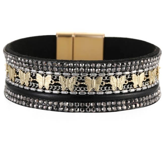 Maya J - Wholesale Woven/Braided Bracelet - Bohemian Vegan Leather Cuff Bracelets - Full Display10