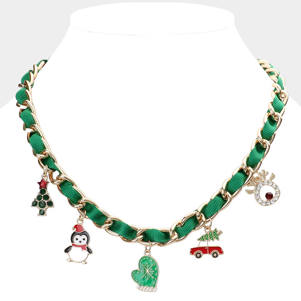 Sensibling Corp. - Wholesale Pendant/Charm Necklace - Christmas Tree Santa Hat Penguin Glove Car Rudolph Pendant Necklace2