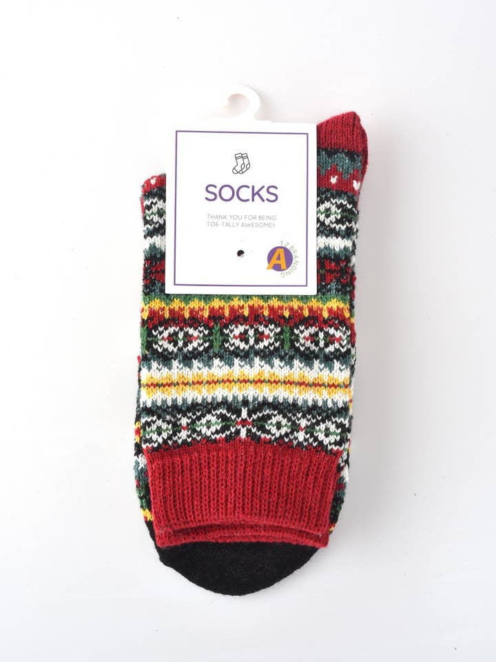 Funkyrel® Atzbranding Limited - Venta al por mayor Calcetines - Mujer - Rufia - Calcetines de invierno de punto a media pierna con estilo británico17