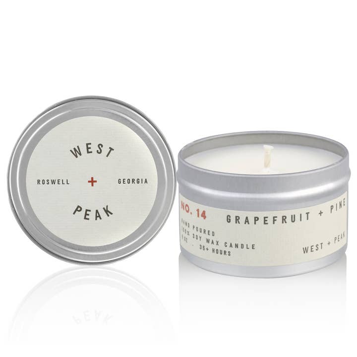 Grapefruit + Pine - 8 oz tin for wholesale by West + Peak