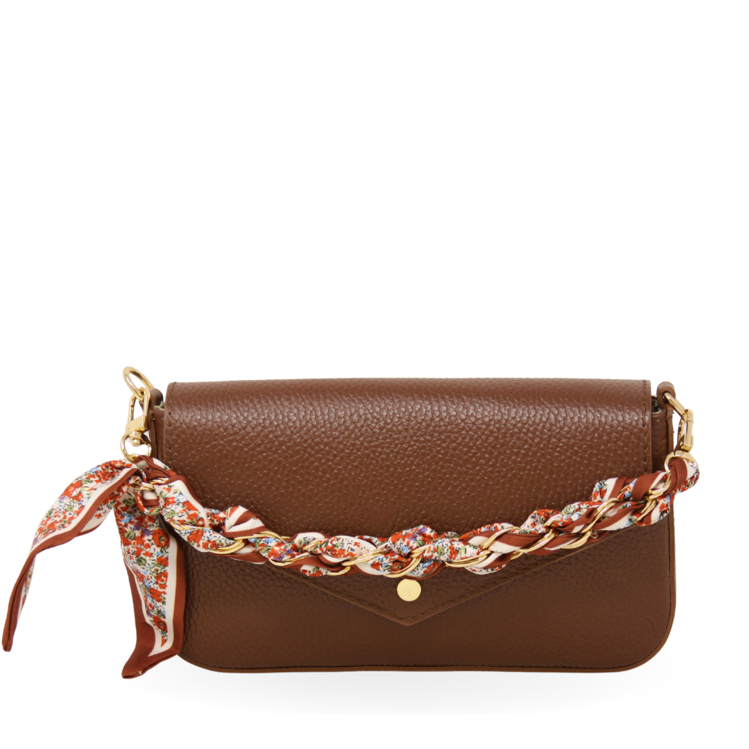 German Fuentes Handbags - Wholesale Crossbody Bag - Women's - GF0912 CHOCOLATE + CBS 39 BRICK0