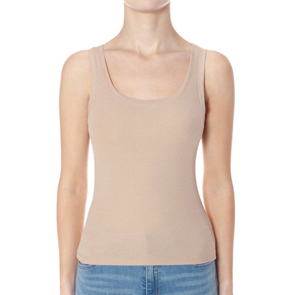 UP CLOTHING - Wholesale Tank Top - Women's - SCOOP NECK RIBBED TANK TOP7