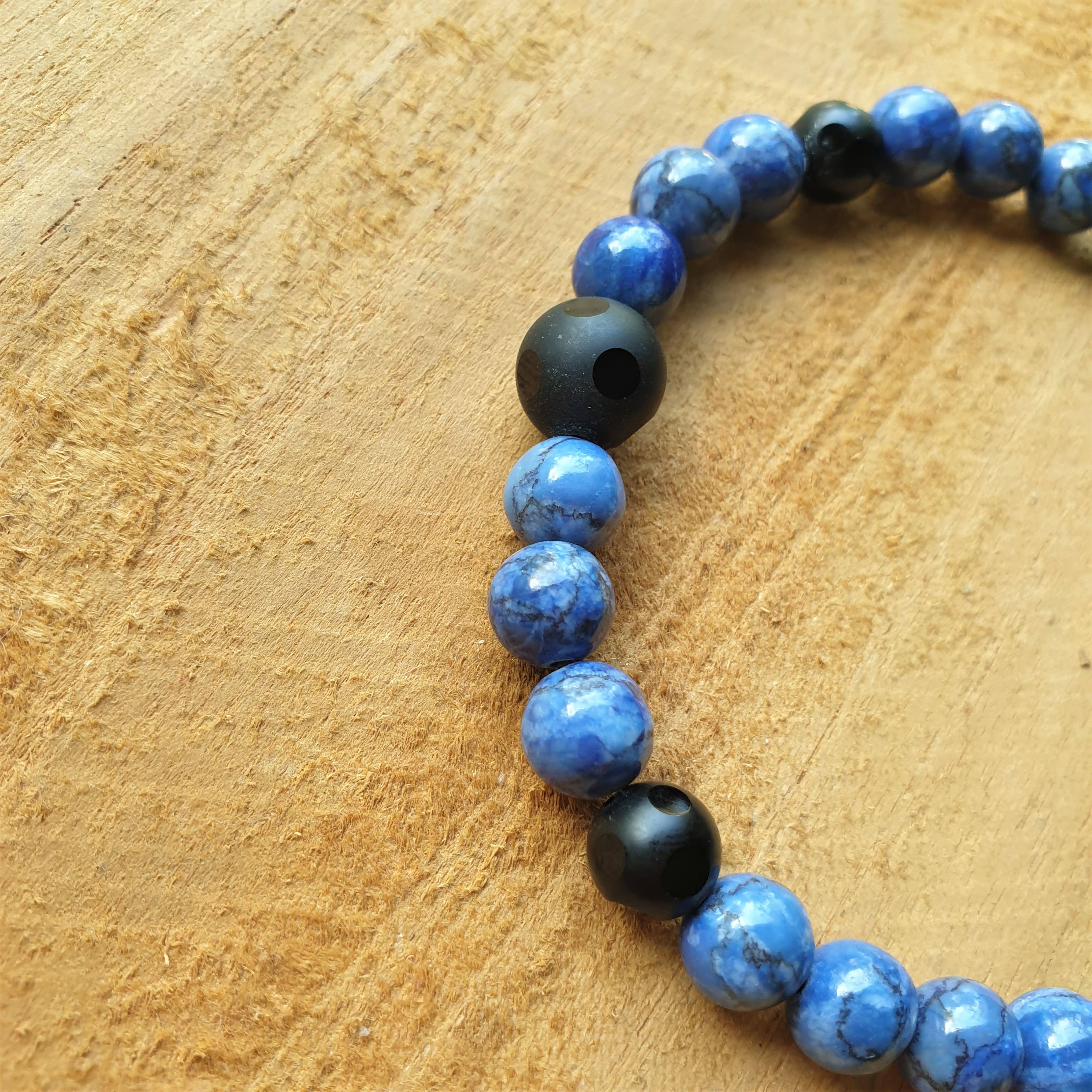 Lapiseum - Wholesale Beaded Bracelet - lapis onyx men's bracelet3