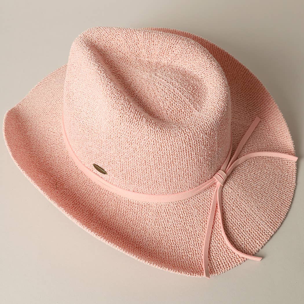 Fashion City – wholesale Cowboy Hat – Women’s – Solid Color Terry Cloth Cowboy Panama Adjustable Sun Hat
18