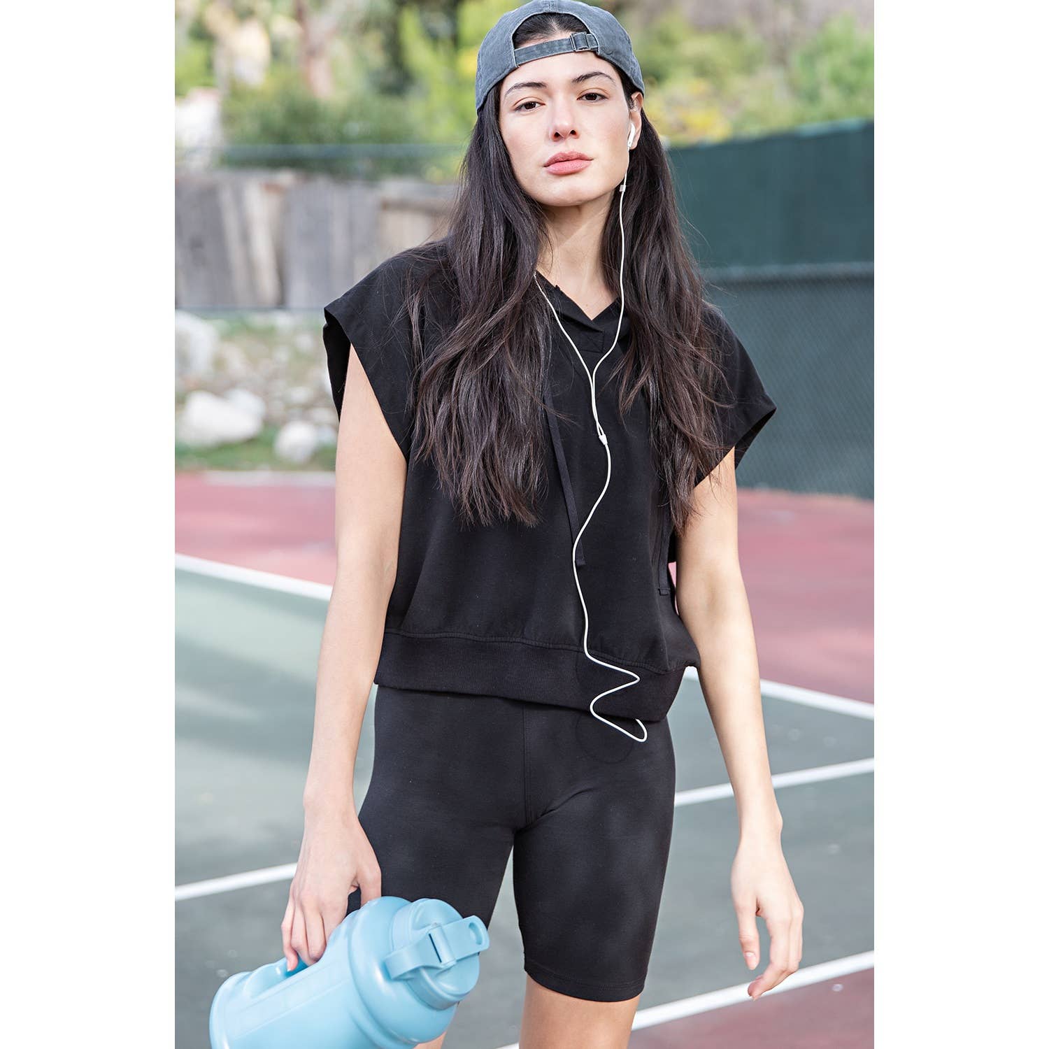 Rae Mode - Wholesale Hoodie - Women's - COTTON LYCRA SHORT SLEEVE HOODIE TOP0