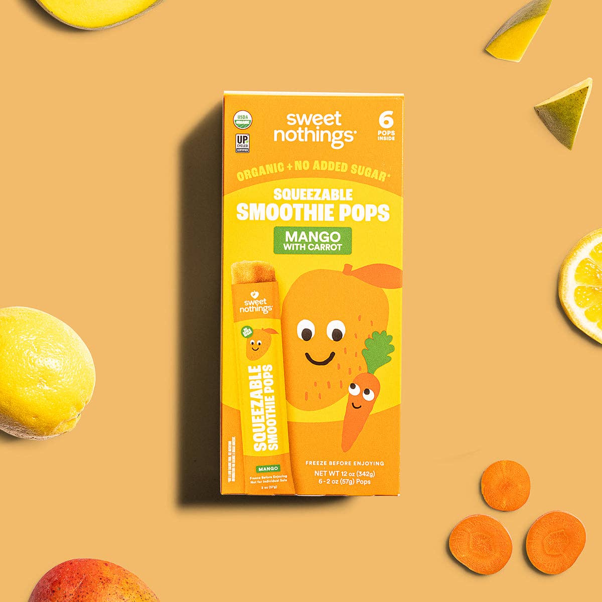 Sweet Nothings - Wholesale Fruit Snacks - Mango Carrot Smoothie Pops – Organic Fruit Popsicle1