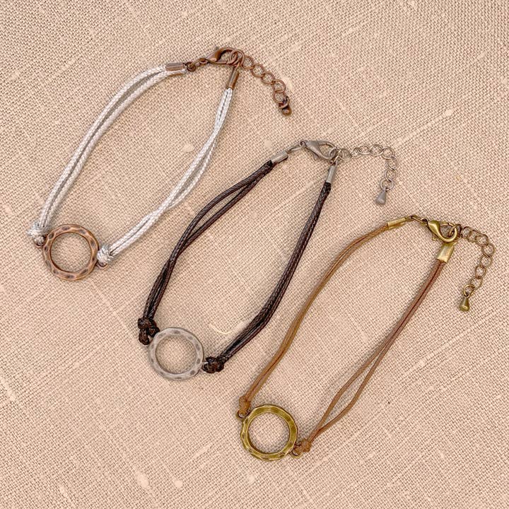 Cord Bracelets with Ring, 3pc Set for wholesale by Jewelry Made by Me