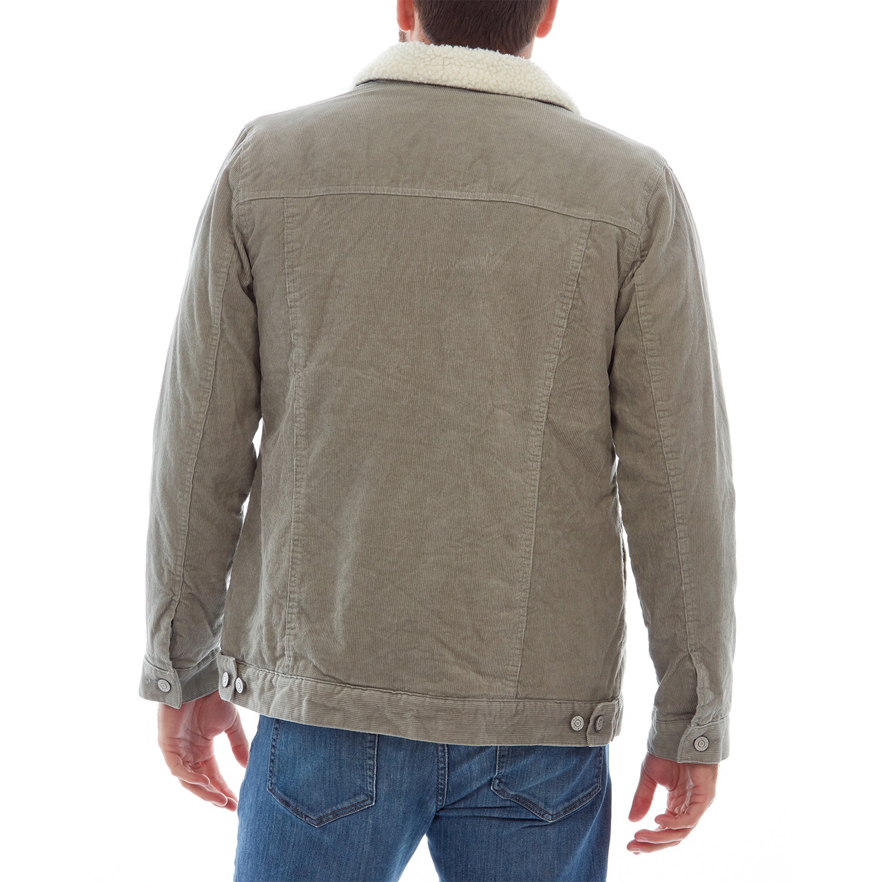 PX - Vente Veste – homme - Veste Trucker en velours côtelé avec doublure et col en sherpa - 2 couleurs8