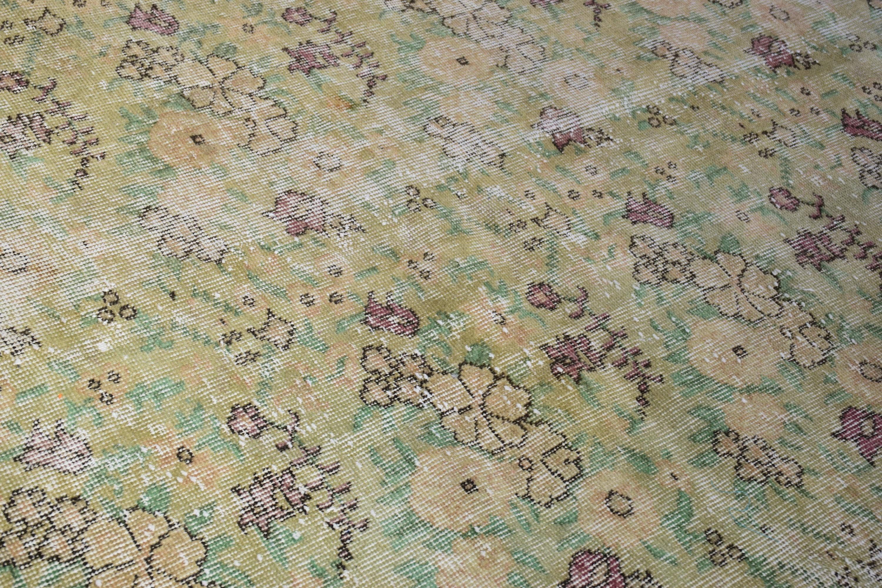 The Loom Wholesale - Wholesale Runner Rug - 3,9x6,6 ft Rug, Vintage Rug, Turkish Green Wool Camouflage Rug6