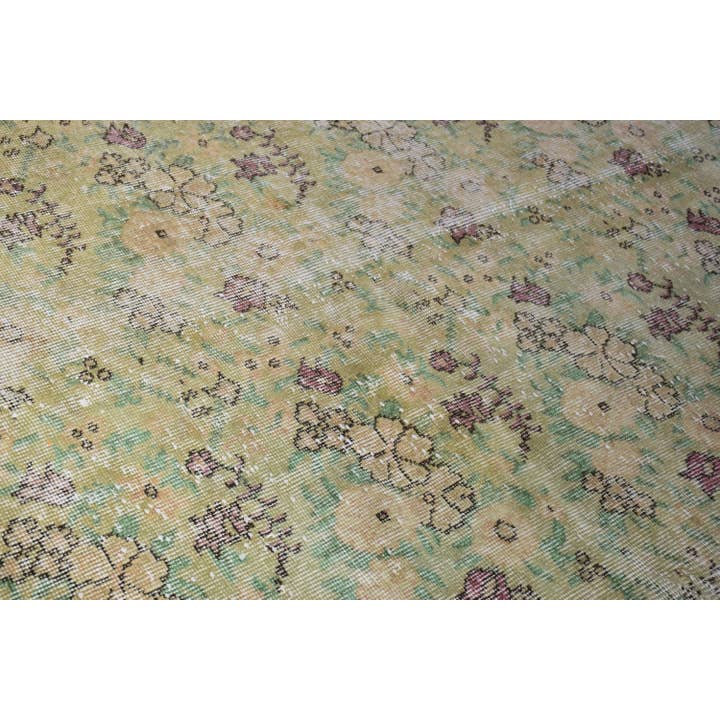 The Loom Wholesale - Wholesale Runner Rug - 3,9x6,6 ft Rug, Vintage Rug, Turkish Green Wool Camouflage Rug6