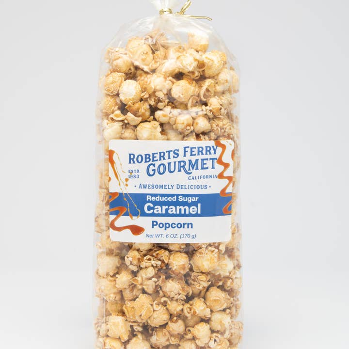 Reduced Sugar Caramel Popcorn for wholesale by Roberts Ferry Gourmet