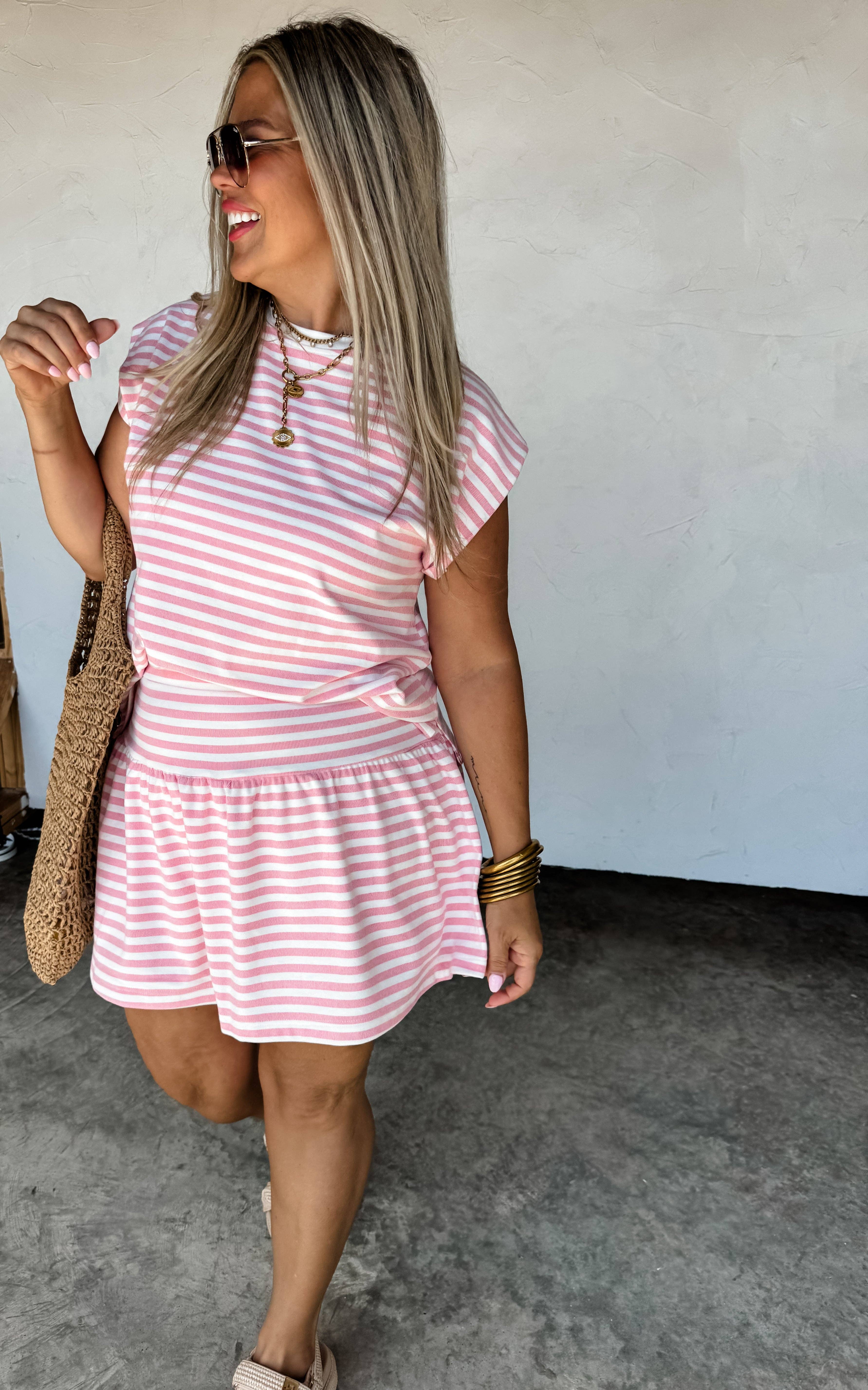 BLAKELEY - Vente Ensemble haut et jupe - Femme - ENSEMBLE JUPE-SHORT À RAYURES CÔTIÈRES1