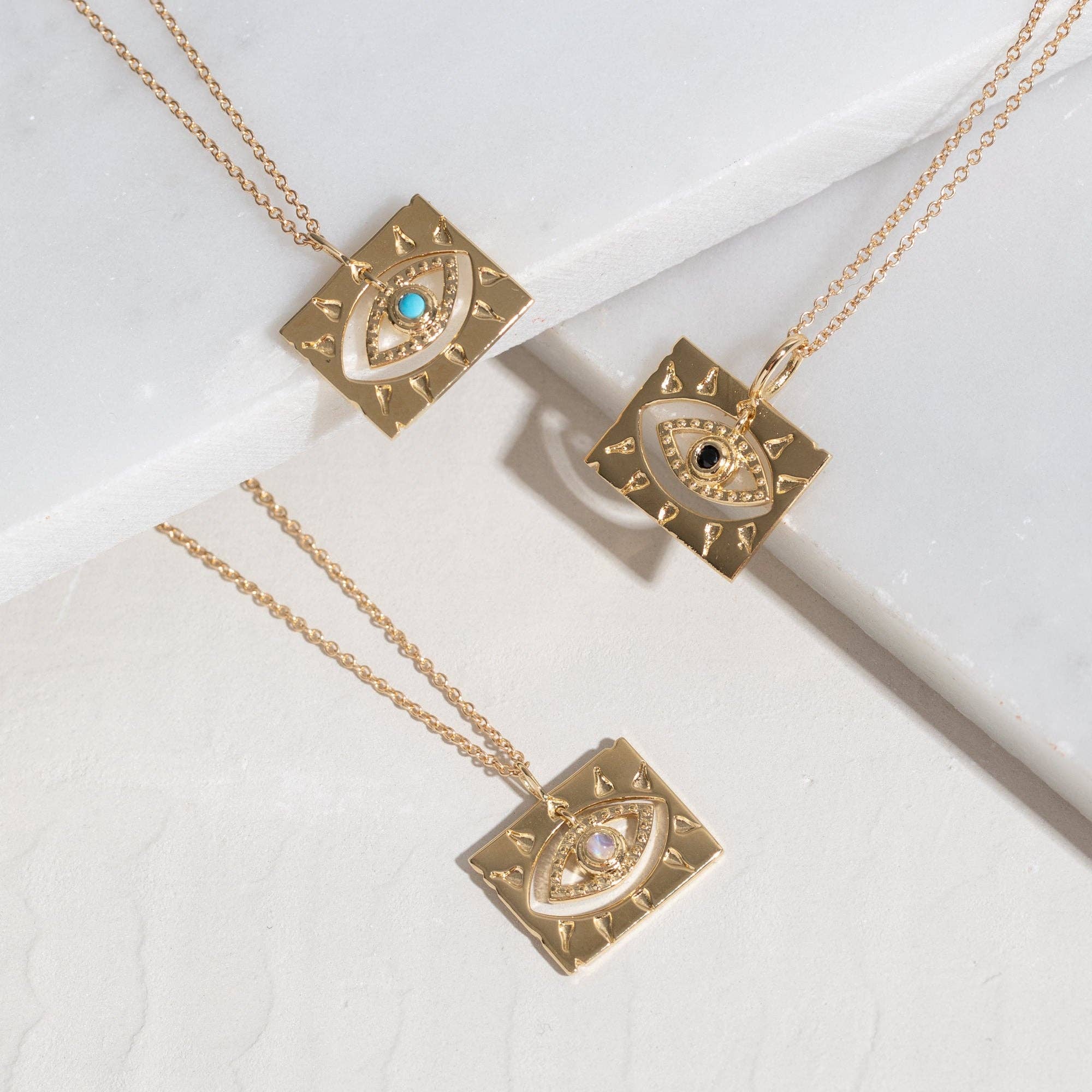 Studio Grun - Wholesale Pendant/Charm Necklace - Lone Eye Necklace in Black Spinel2